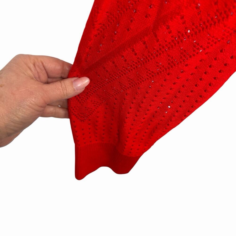 NWT Torrid Pontelle Open Knit Cardigan Sweater Red Size 1X Casual Work Travel - Picture 6 of 11